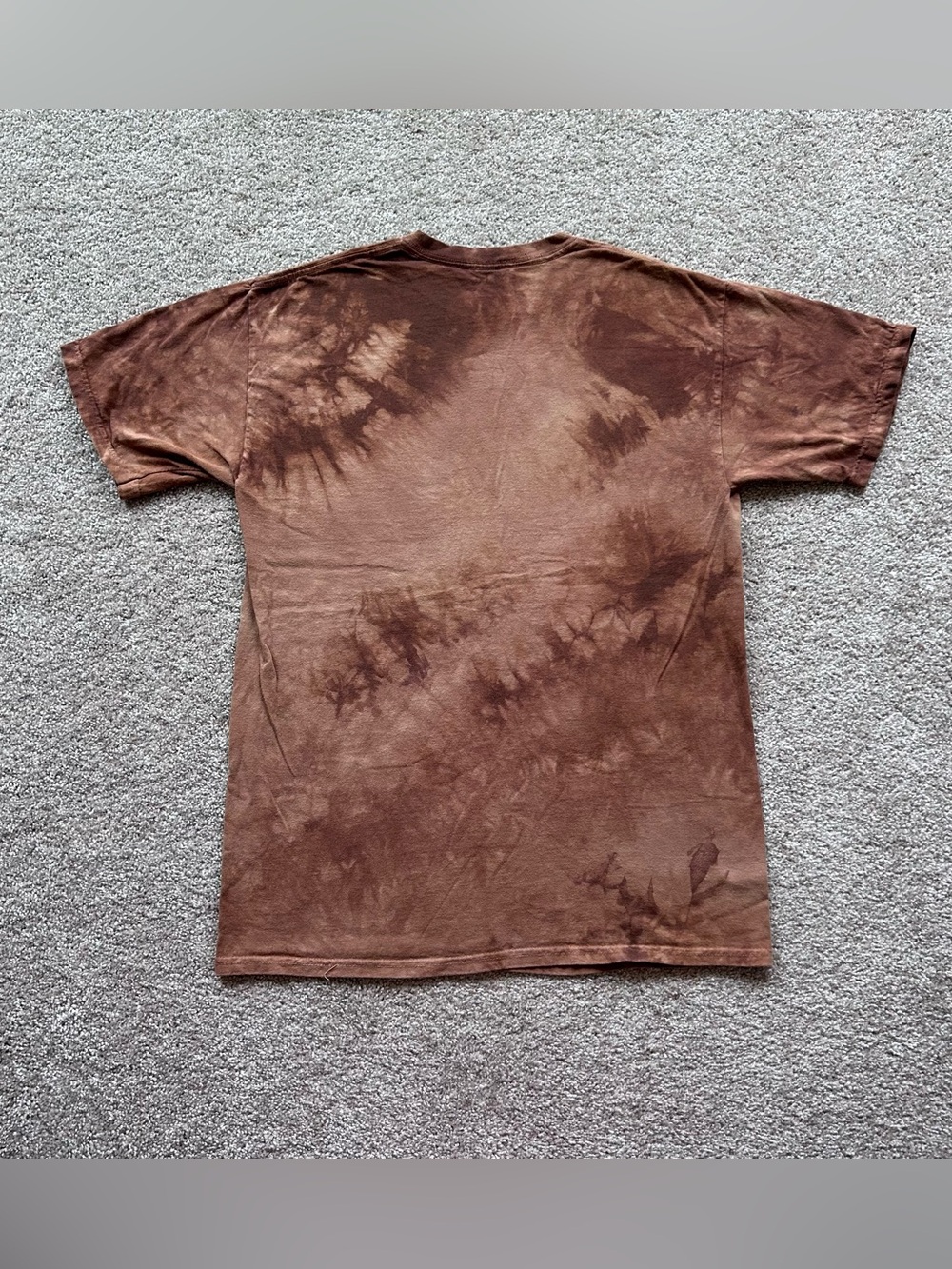 The Mountain Lion Face Graphic T-Shirt Brown Tie Dye Men's Large Jeremy Paul - Picture 6 of 6